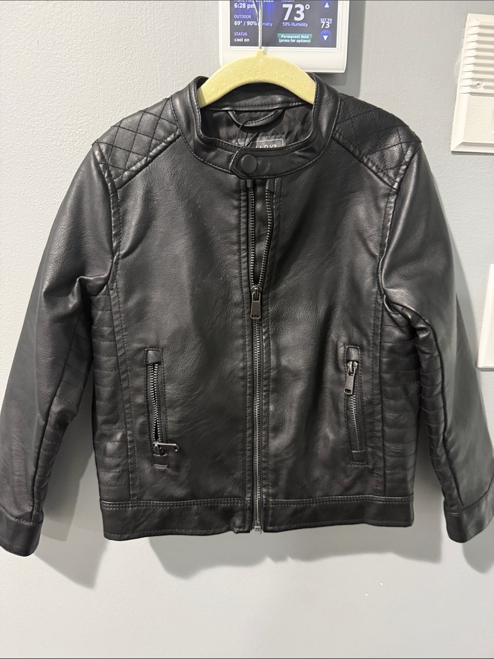 Primark Black Faux Leather Kids Moto Jacket